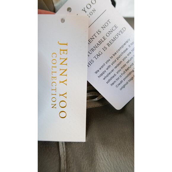 JENNY YOO 'Kendra' Satin Gown in Moss Sage Green NWT US 0 - Picture 10 of 13